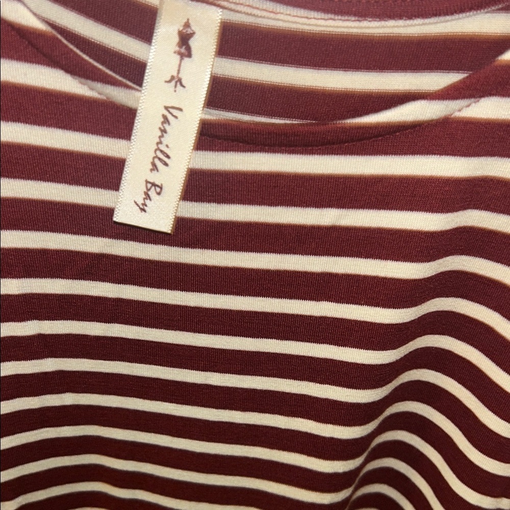 Vanilla Bay Striped Long Sleeve Tee - Picture 2 of 5